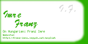 imre franz business card